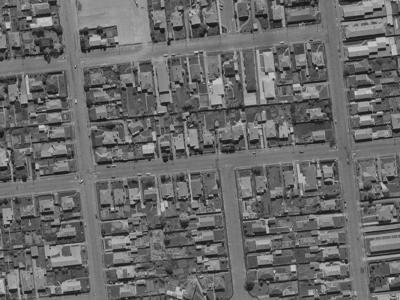 70 Peverel Street from the air, 1970-1974