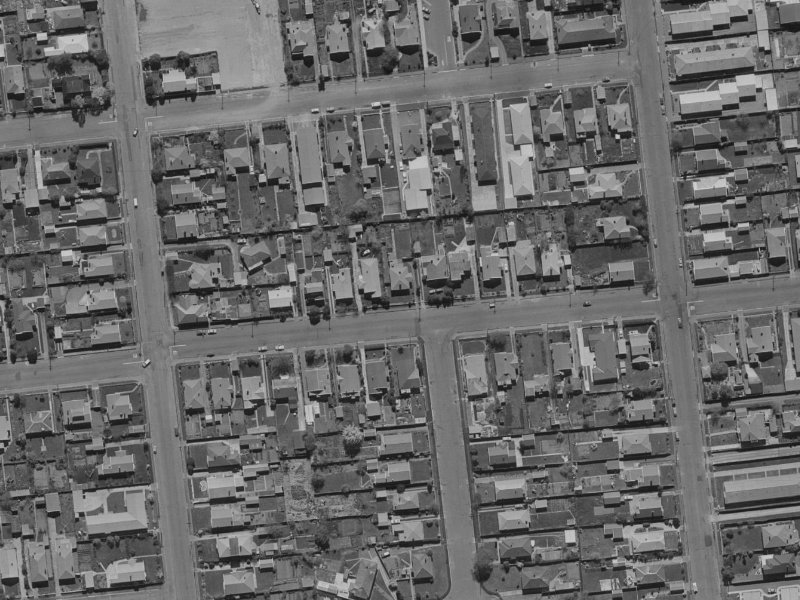 68A Peverel Street from the air, 1970-1974