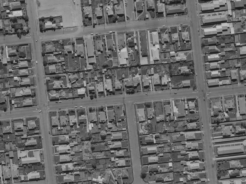 66A Peverel Street from the air, 1970-1974