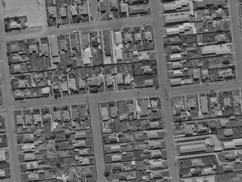 60 Peverel Street from the air, 1970-1974
