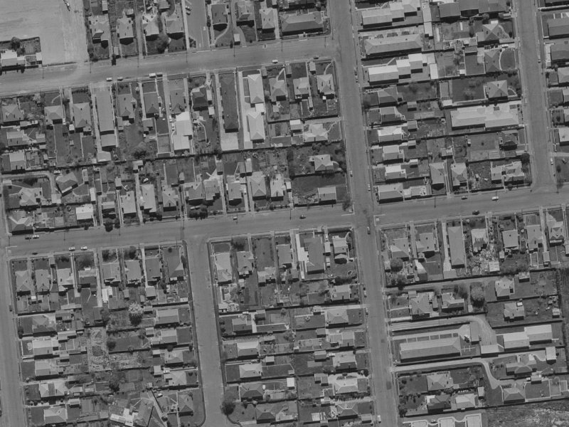 55A Peverel Street from the air, 1970-1974