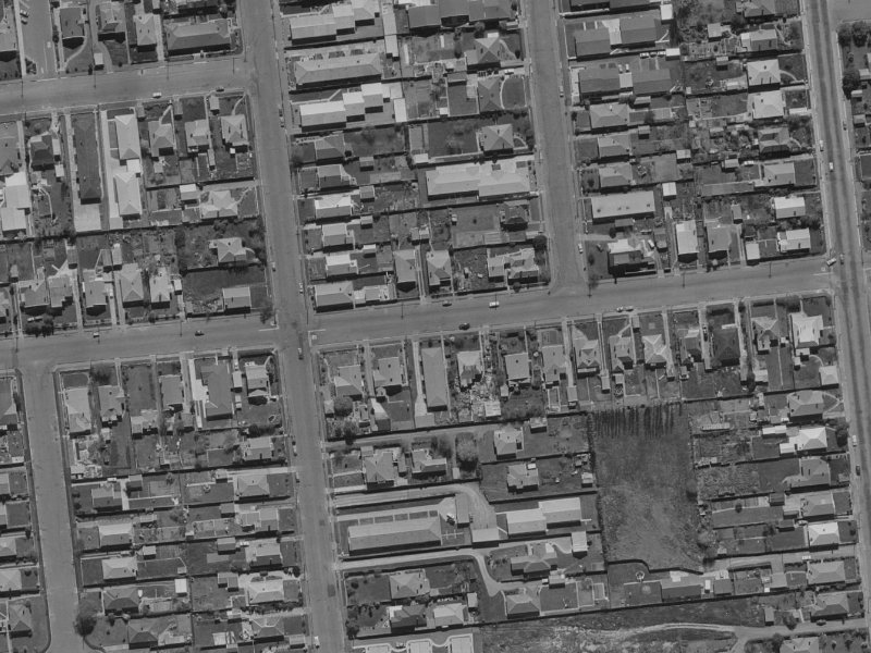 45 Peverel Street from the air, 1970-1974
