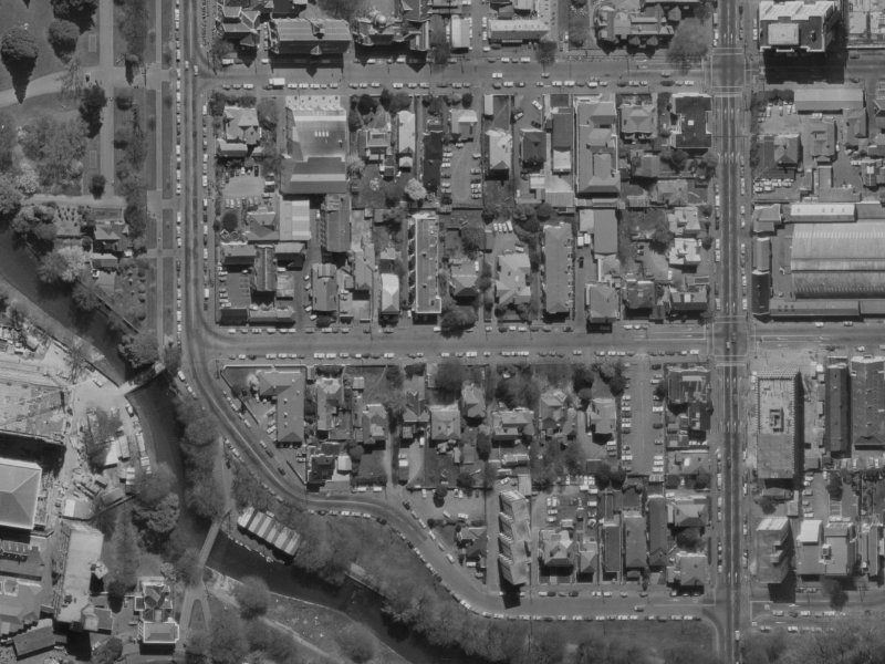23 Cashel Street from the air, 1970-1974
