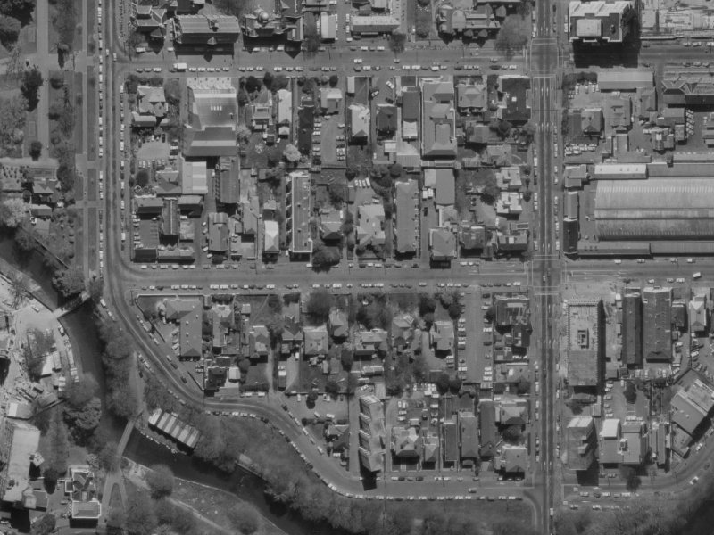 27 Cashel Street from the air, 1970-1974