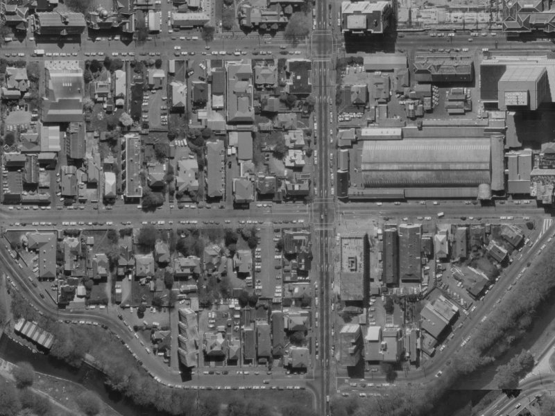 39 Cashel Street from the air, 1970-1974