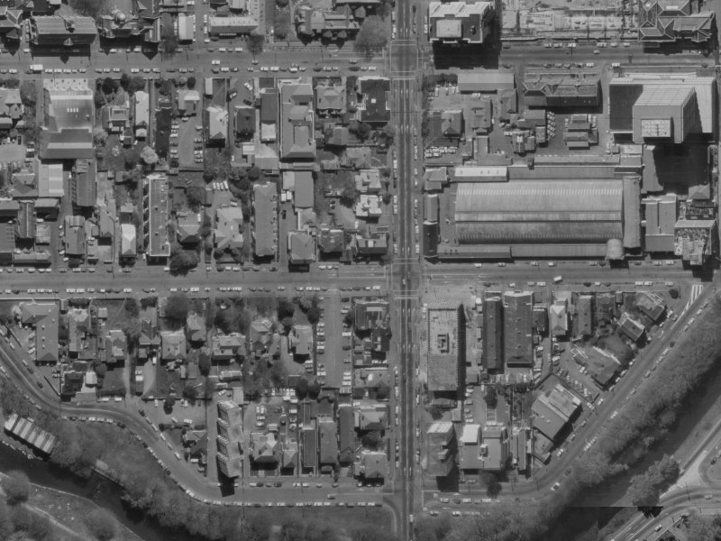 41 Cashel Street from the air, 1970-1974