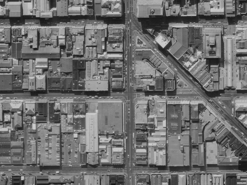 148 Cashel Street from the air, 1970-1974