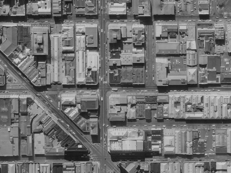 136 Manchester Street from the air, 1970-1974