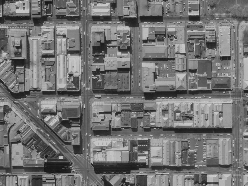 198 Cashel Street from the air, 1970-1974