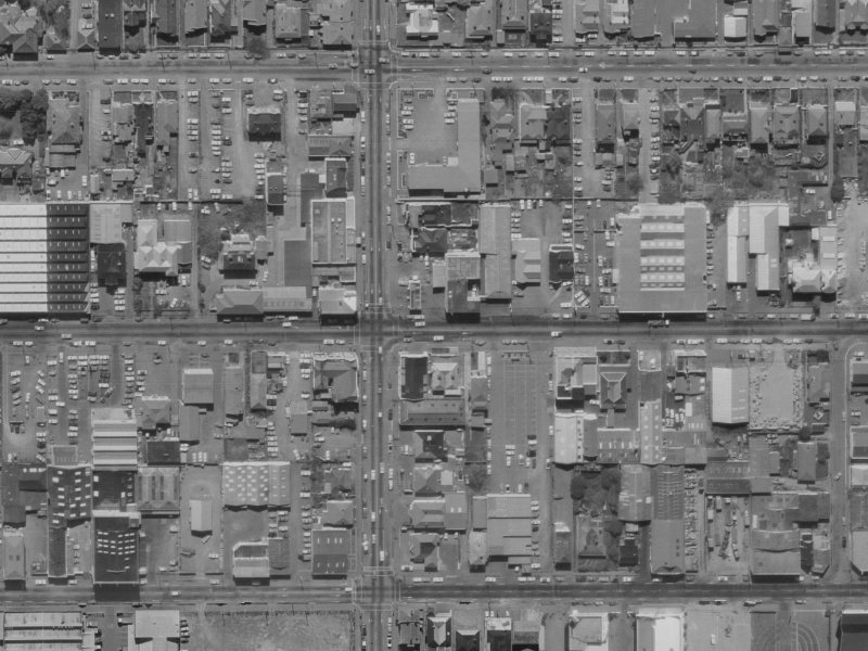 267 Cashel Street from the air, 1970-1974