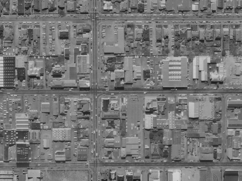 271 Cashel Street from the air, 1970-1974