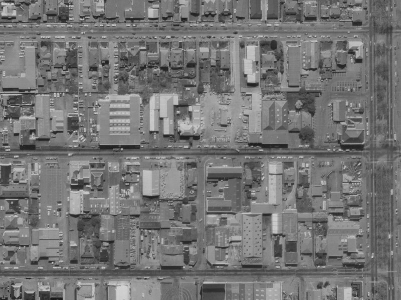 314 Cashel Street from the air, 1970-1974