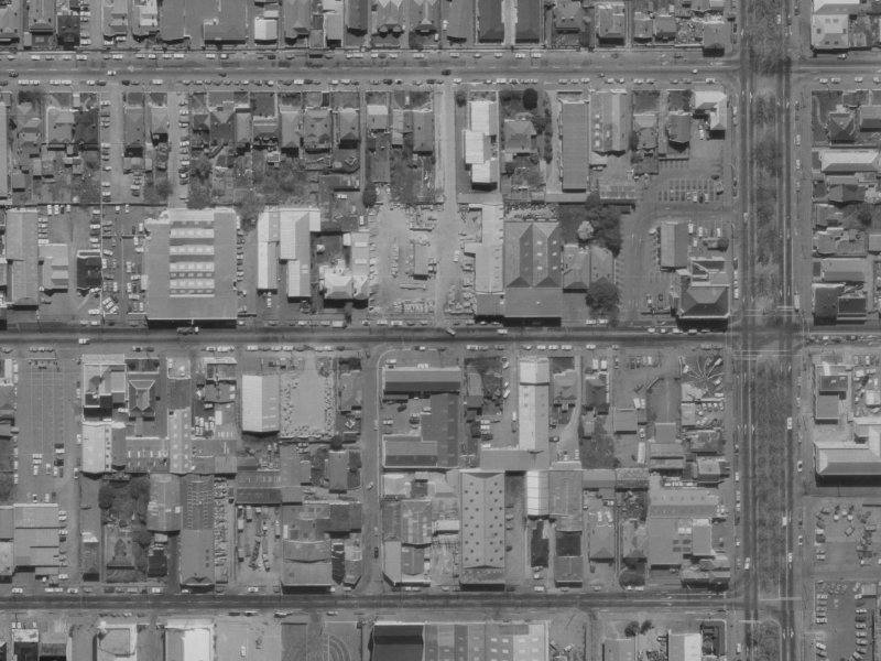 324 Cashel Street from the air, 1970-1974