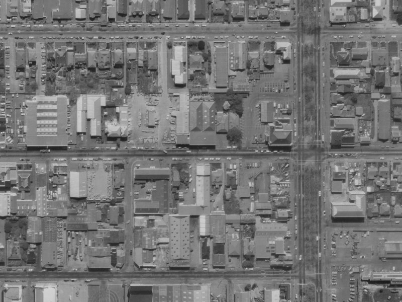 332 Cashel Street from the air, 1970-1974