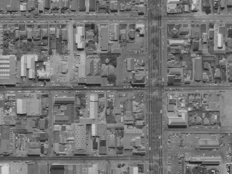 333 Cashel Street from the air, 1970-1974