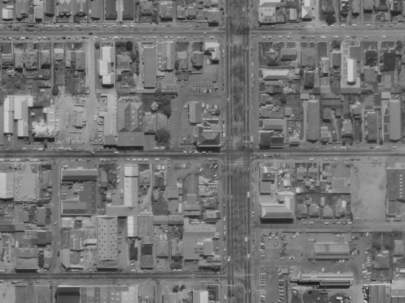 339D Cashel Street from the air, 1970-1974