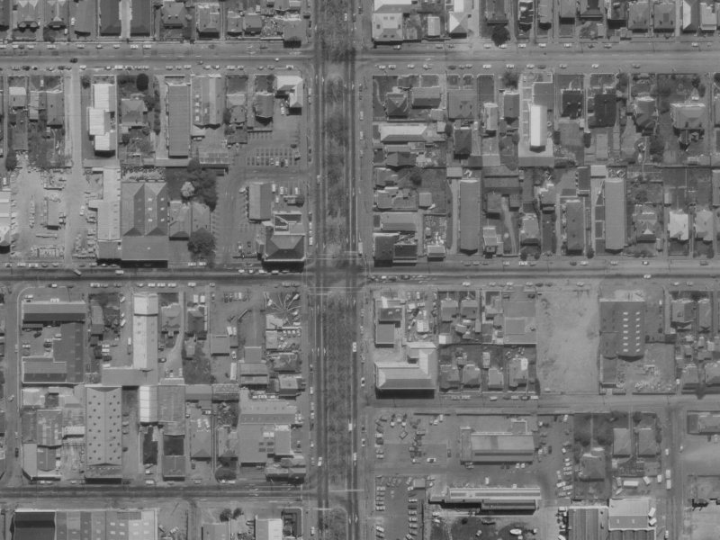 339 Cashel Street from the air, 1970-1974