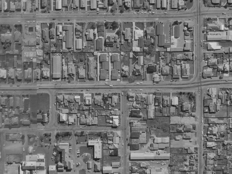 426 Cashel Street from the air, 1970-1974