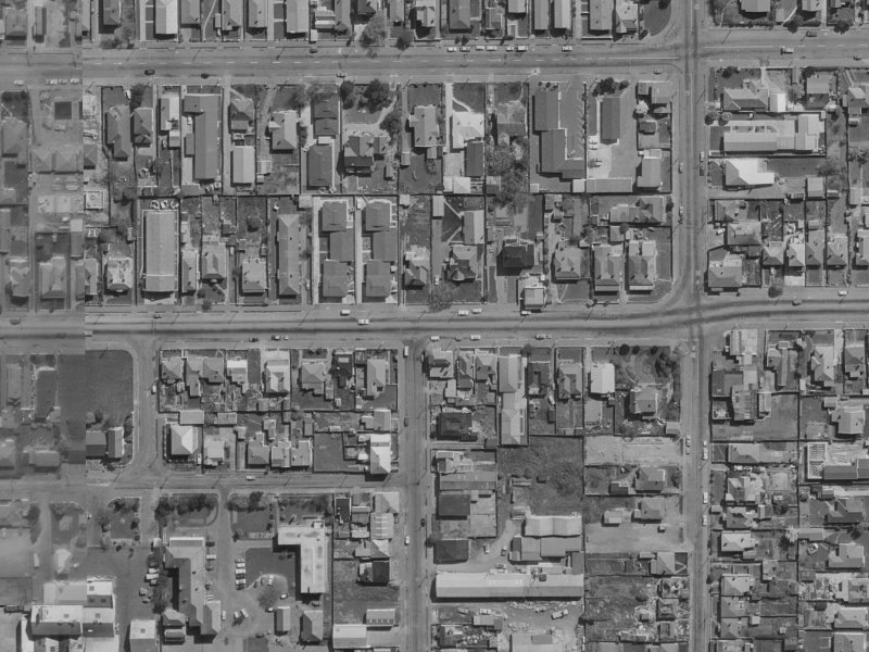 428 Cashel Street from the air, 1970-1974