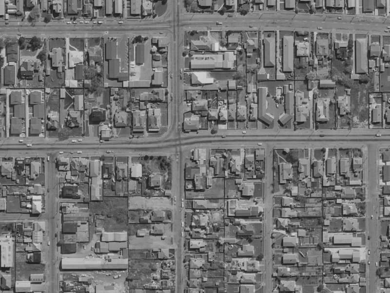 42 Stanmore Road from the air, 1970-1974