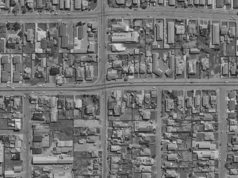 456 Cashel Street from the air, 1970-1974