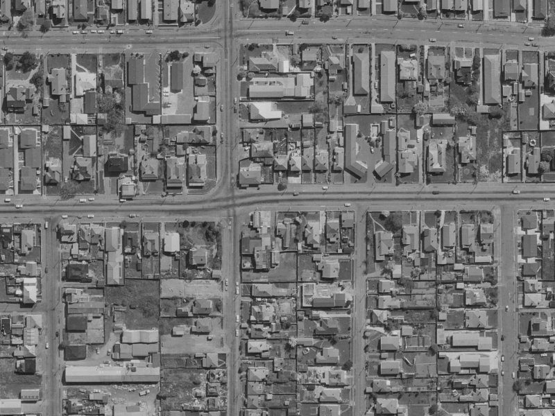 460 Cashel Street from the air, 1970-1974