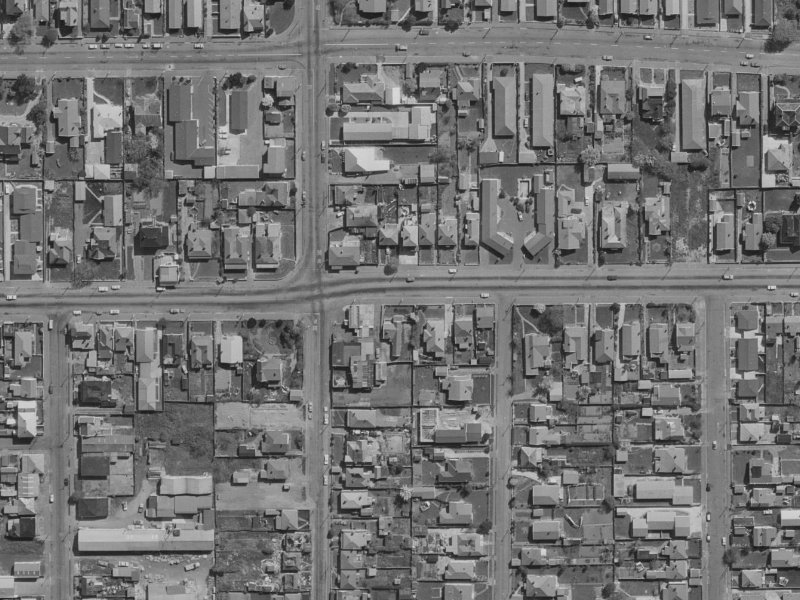 460 Cashel Street from the air, 1970-1974