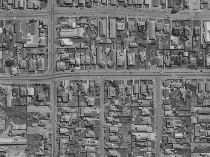 468 Cashel Street from the air, 1970-1974