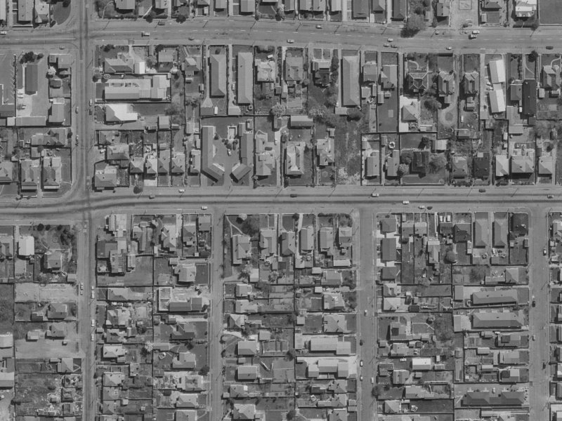 474 Cashel Street from the air, 1970-1974