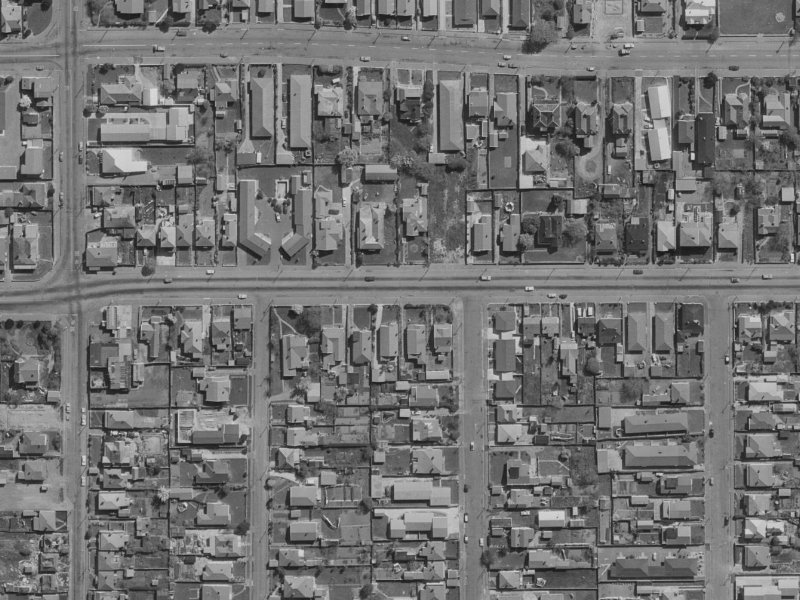 476 Cashel Street from the air, 1970-1974