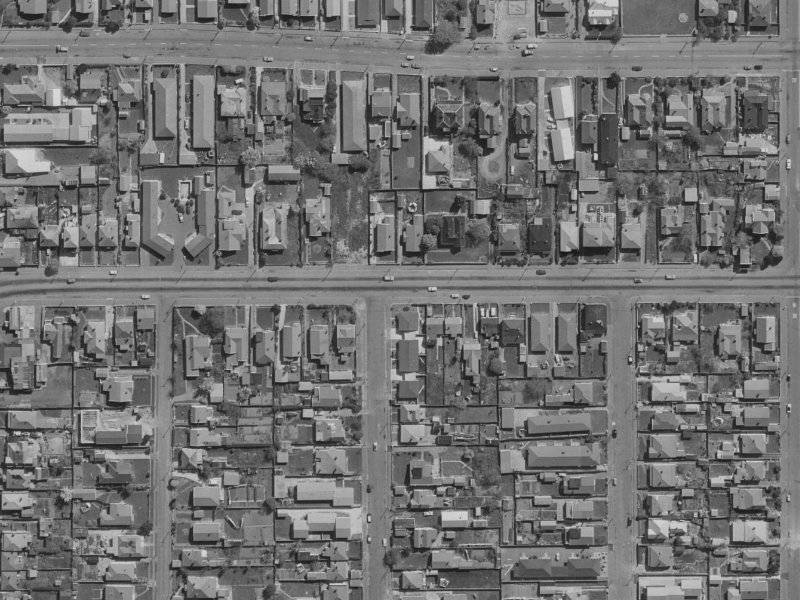 486 Cashel Street from the air, 1970-1974