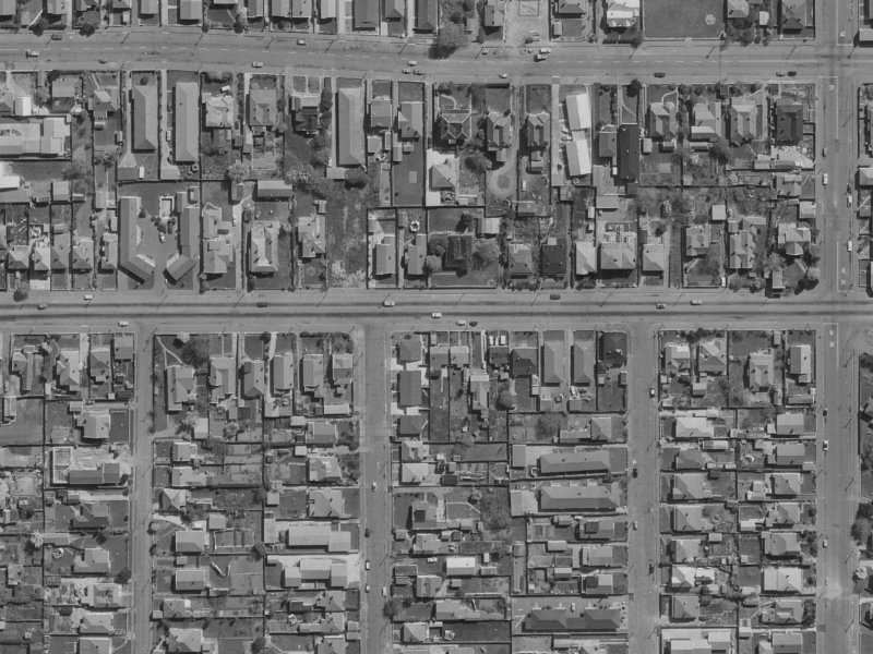 490 Cashel Street from the air, 1970-1974