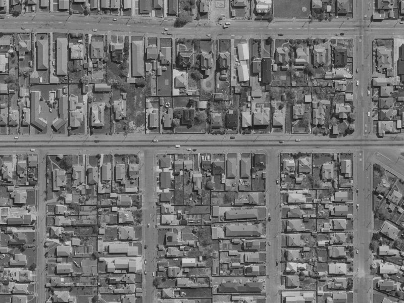 496 Cashel Street from the air, 1970-1974