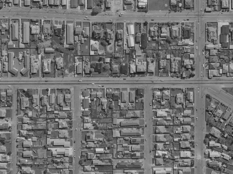 498 Cashel Street from the air, 1970-1974