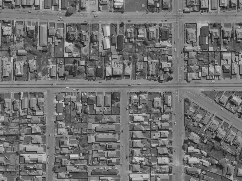 508 Cashel Street from the air, 1970-1974
