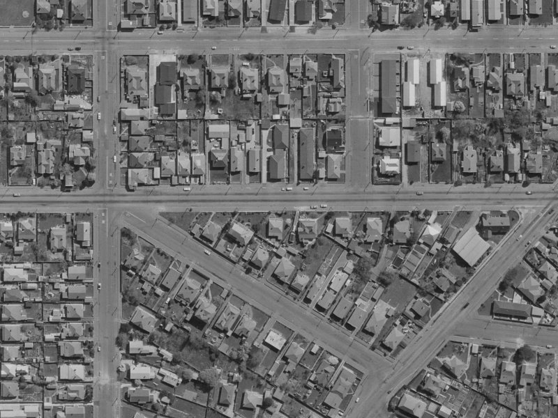 540 Cashel Street from the air, 1970-1974