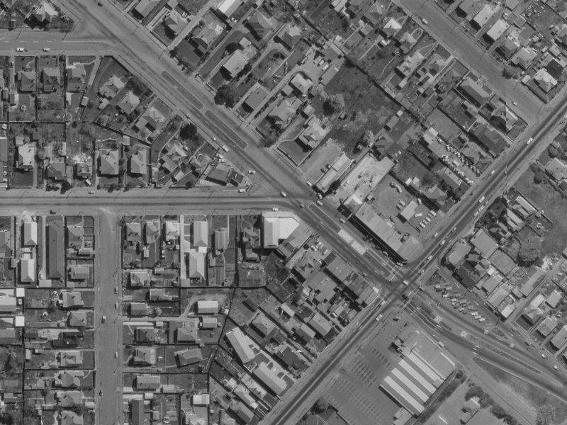 218 Linwood Avenue from the air, 1970-1974