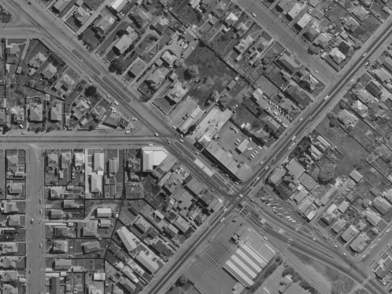 233 Linwood Avenue from the air, 1970-1974