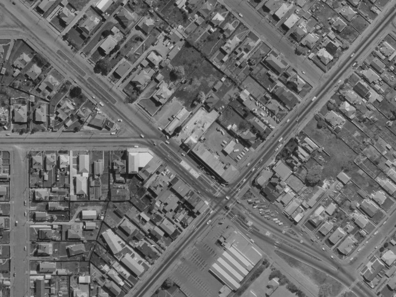 235 Linwood Avenue from the air, 1970-1974