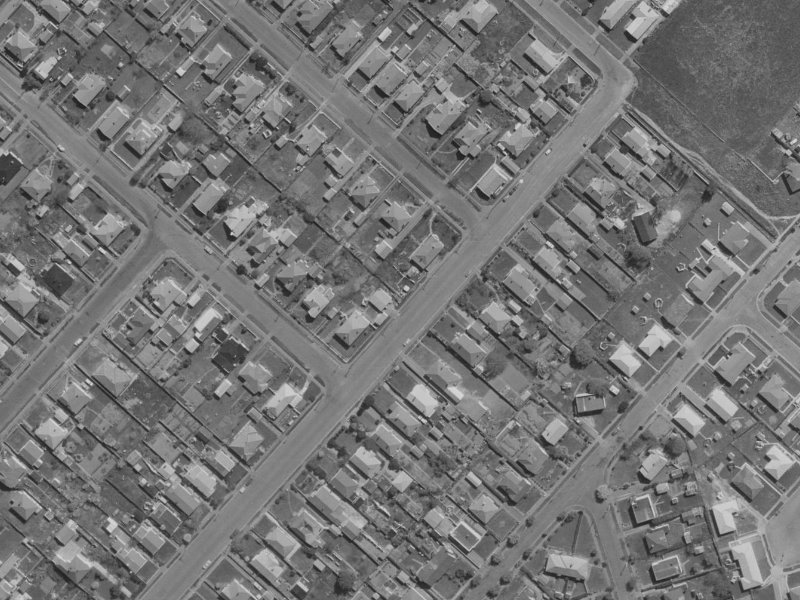 48A Russell Street from the air, 1970-1974