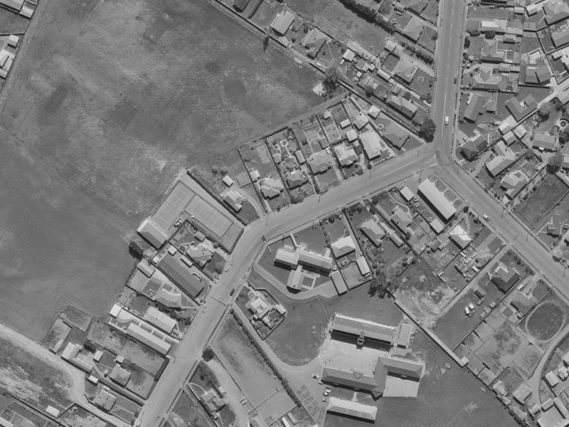 64 Middlepark Road from the air, 1970-1974