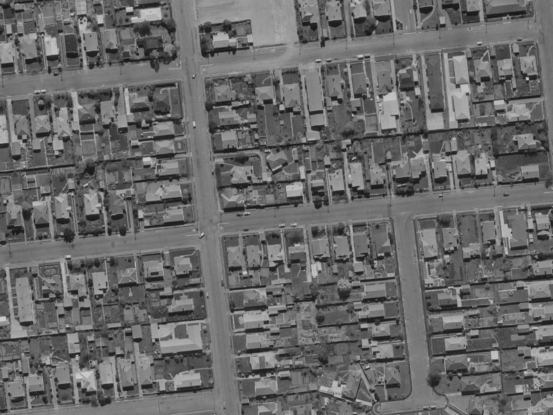 73 Peverel Street from the air, 1970-1974