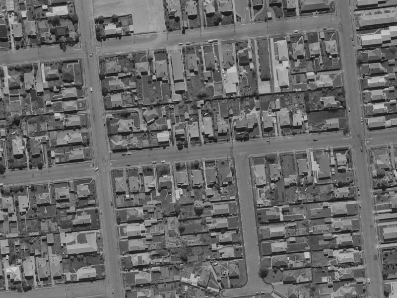 72 Peverel Street from the air, 1970-1974