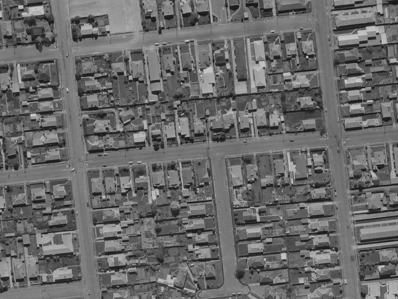 68 Peverel Street from the air, 1970-1974
