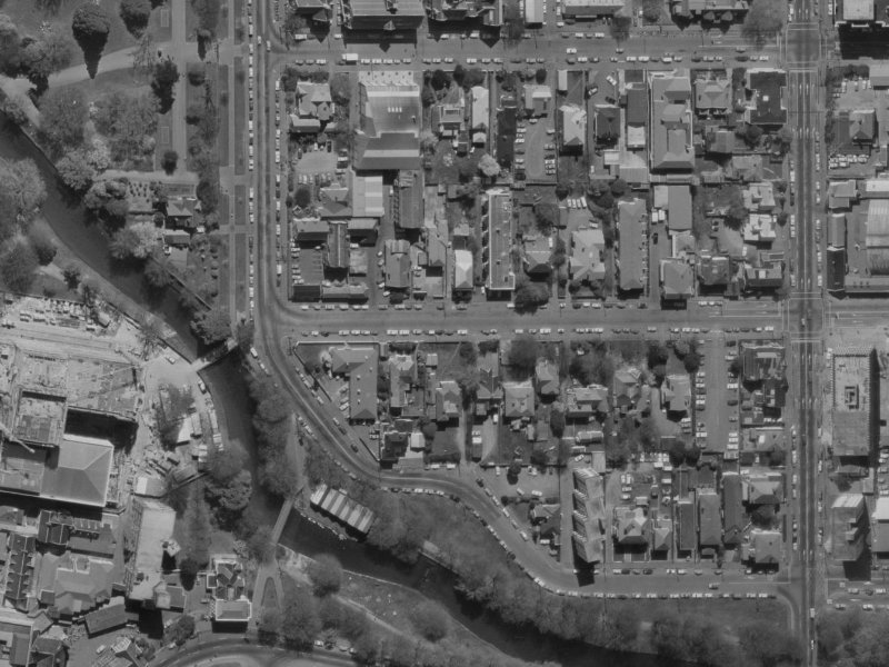 14 Cashel Street from the air, 1970-1974