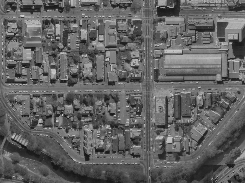 38 Cashel Street from the air, 1970-1974