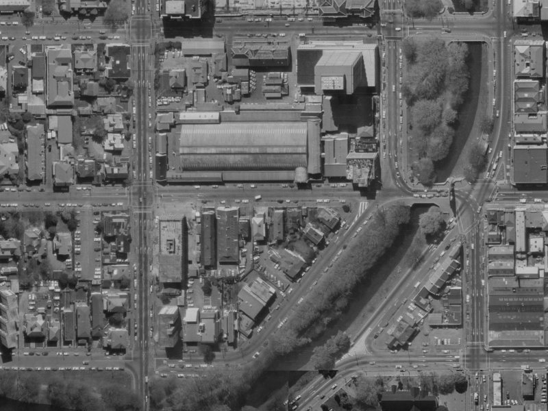 54/64 Cashel Street from the air, 1970-1974