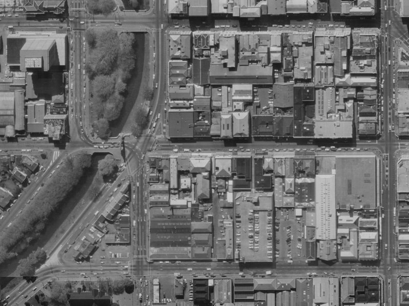 90 Cashel Street from the air, 1970-1974