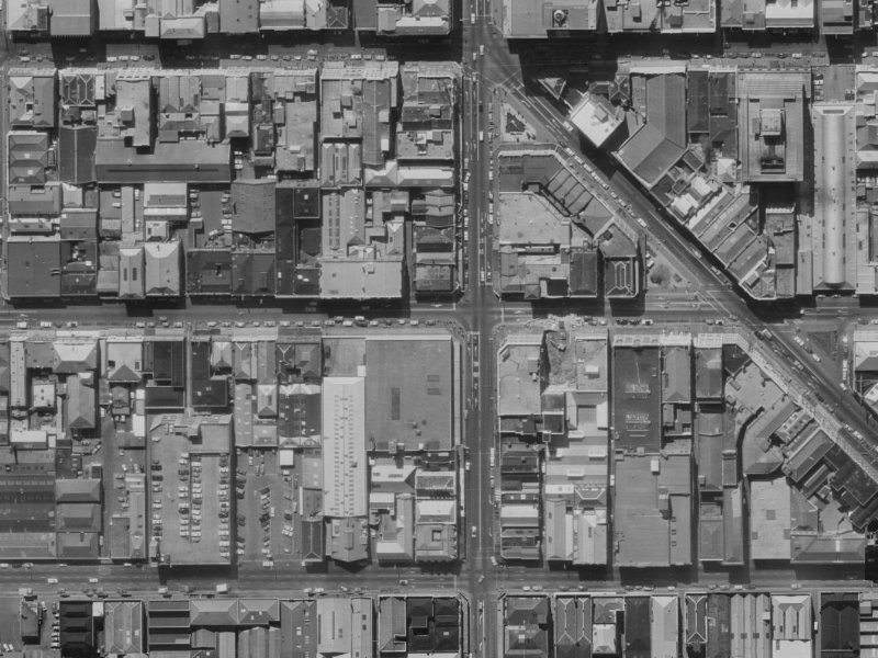 675 Colombo Street from the air, 1970-1974