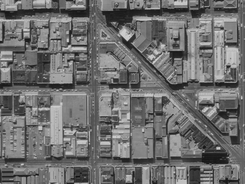 150 Cashel Street from the air, 1970-1974